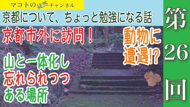 マコトの徒然チャンネル　第２６回　京都について、ちょっと勉強になる話　京都市外に訪問！山と一体化し忘れられつつある場所　動物に遭遇！？